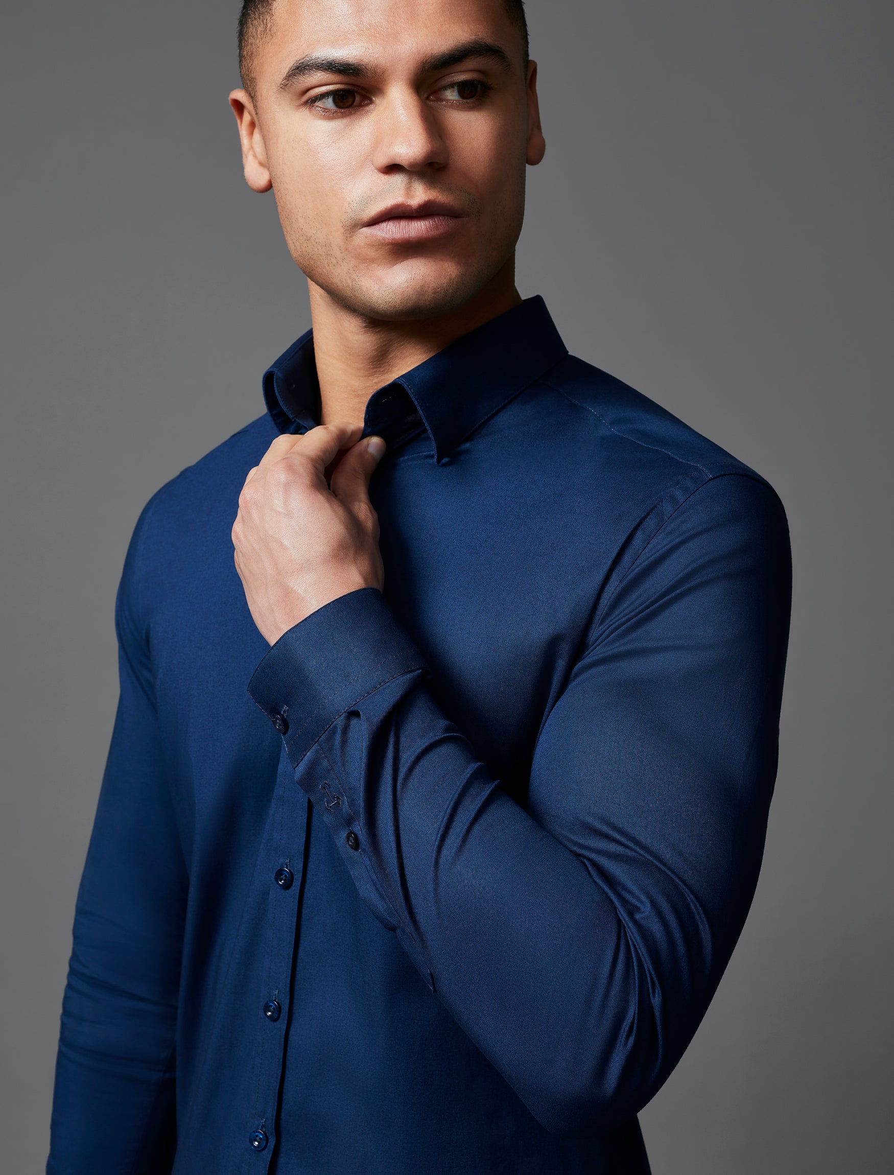 Navy Vittorini Fit Shirt