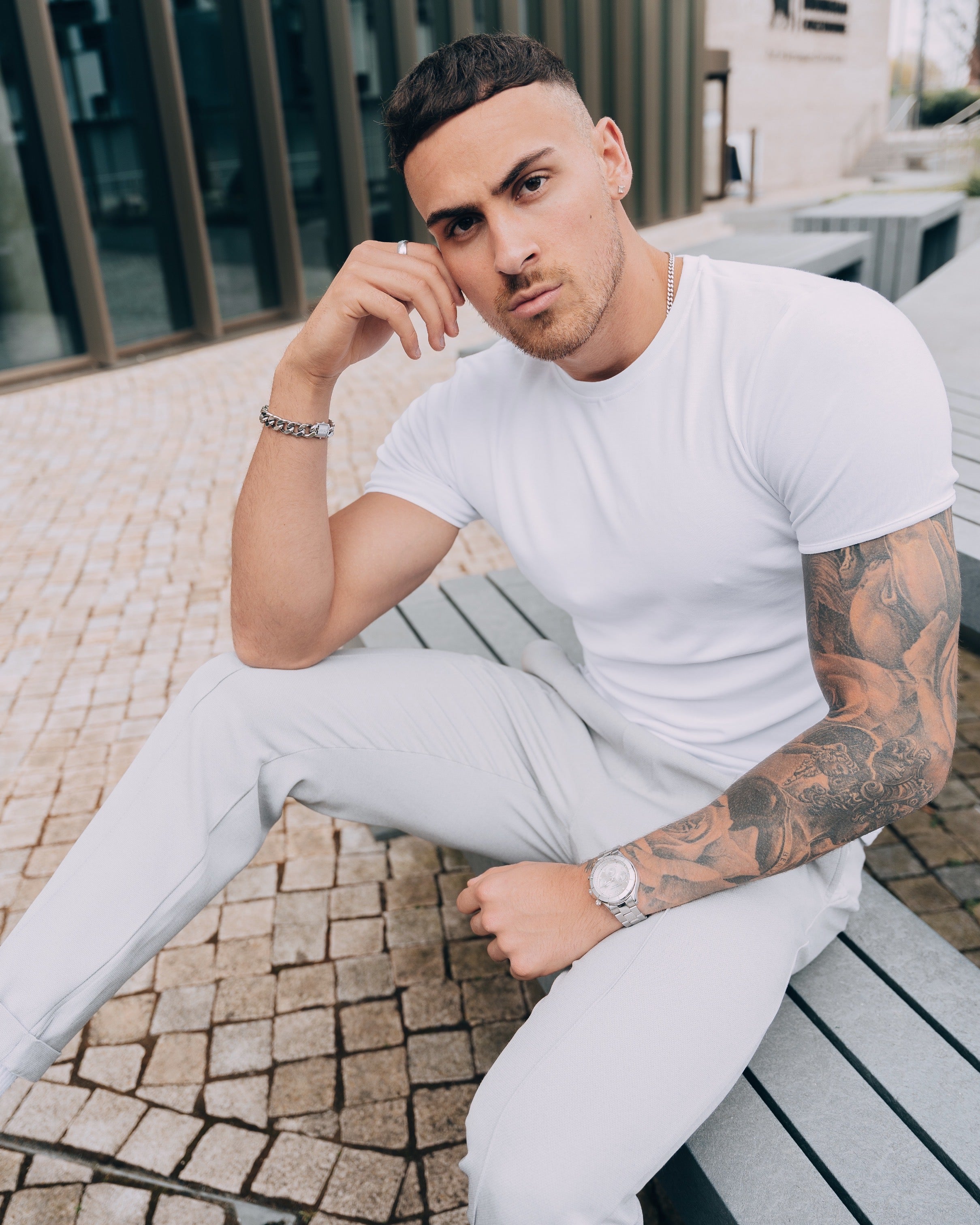 White Vittorini Fit T-Shirt